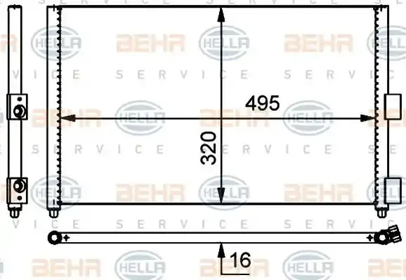 Ψυγείο A/C (Εξωτερικό) FIAT PUNTO Hatchback / 3dr 2003 - 2011 ( 188 ) 1.9 DS 60 (188.031, .051, .231, .251)  ( 188 A3.000  ) (60 hp ) Πετρέλαιο #038906420