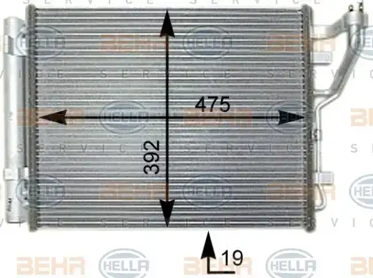 Ψυγείο A/C (Εξωτερικό) KIA CEED Hatchback / 3dr Pro-ceed 2007 - 2009 (ED) 1.6 CRDi 115  ( D4FB  ) (115 hp ) Πετρέλαιο #039006410