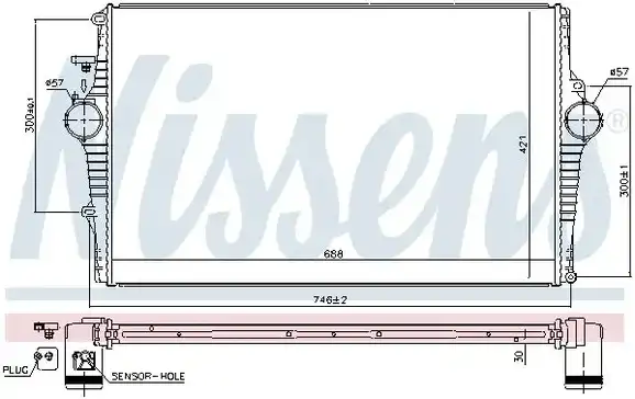 Ψυγείο Intercooler VOLVO S80 Sedan / 4dr 1999 - 2006 ( TS )  ( XY ) 2.0  ( B 5204 T4  ) (163 hp ) Βενζίνη #040606210