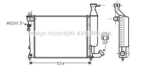 Ψυγείο Νερού PEUGEOT PARTNER Mini Van 1996 - 2002 1.1  ( HDZ (TU1M)  ) (60 hp ) Βενζίνη #042706300