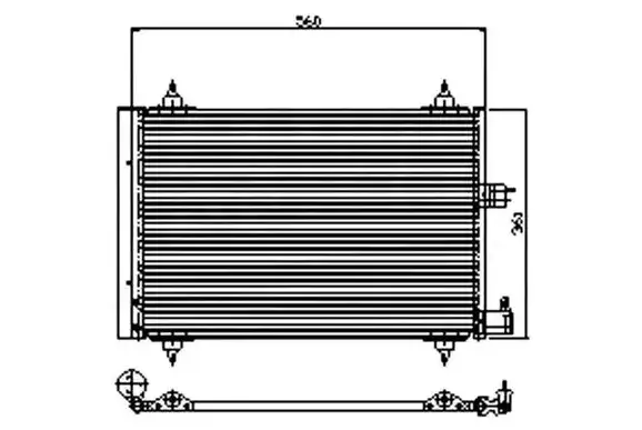 Ψυγείο A/C (Εξωτερικό) PEUGEOT PARTNER Mini Van 2002 - 2008 1.9 D  ( DJY (XUD9A)  ) (68 hp ) Πετρέλαιο #044706400