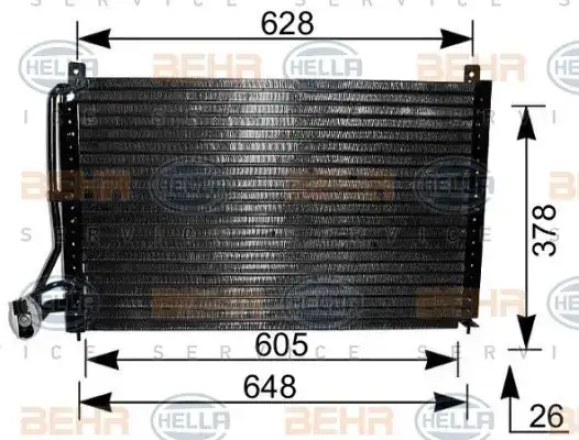 Ψυγείο A/C (Εξωτερικό) OPEL VECTRA Sedan / 4dr 1989 - 1992 ( A ) 1.4 S (F19, M19)  ( 14 NV  ) (75 hp ) Βενζίνη #047206400