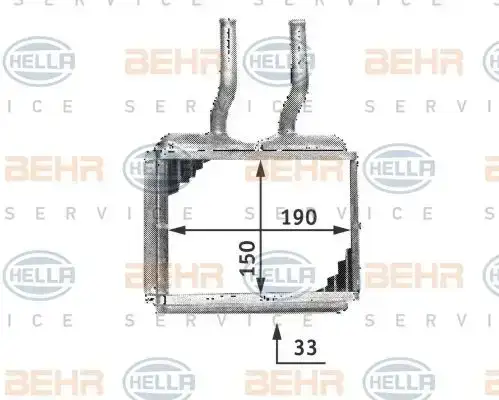 Ψυγείο Καλοριφέρ OPEL CORSA Hatchback / 3dr 1993 - 2000 ( B ) 1.0 i 12V (F08, F68, M68)  ( X 10 XE  ) (54 hp ) Βενζίνη #047906500