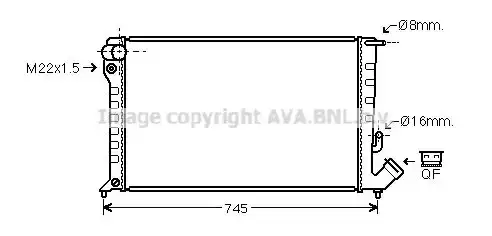Ψυγείο Νερού CITROEN BERLINGO MPV / ΠΟΛΥΜΟΡΦΙΚΑ / 5dr 1996 - 2002 ( I )( MF ) 1.8 D  ( A9A (XUD7)  ) (60 hp ) Πετρέλαιο #049806325