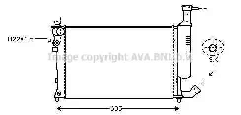 Ψυγείο Νερού CITROEN BERLINGO MPV / ΠΟΛΥΜΟΡΦΙΚΑ / 5dr 1996 - 2002 ( I )( MF ) 1.4  ( KFW (TU3JP)  ) (72 hp ) Βενζίνη #049806335