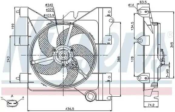 Βεντιλατέρ Νερού CITROEN BERLINGO MPV / ΠΟΛΥΜΟΡΦΙΚΑ / 5dr 2002 - 2008 ( I )( MF ) 1.1 i (MFHDZ, MFHFX)  ( HDZ (TU1M),HFX (TU1JP)  ) (60 hp ) Βενζίνη #050906450