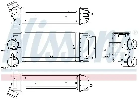 Ψυγείο Intercooler PEUGEOT 308 Hatchback / 3dr 2008 - 2012 1.6 HDi  ( 9HV (DV6TED4B),9HV (DV6TED4BU),9HX (DV6ATED4)  ) (90 hp ) Πετρέλαιο #052506200