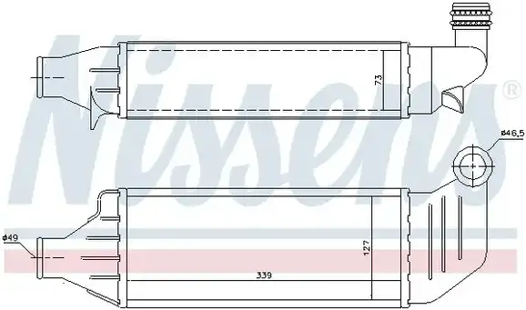 Ψυγείο Intercooler FORD MONDEO ( BFP ) Sedan / 4dr 1996 - 2000 ( Mk2 ) 1.8 TD  ( RFN  ) (90 hp ) Πετρέλαιο #056906200