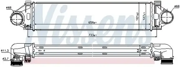 Ψυγείο Intercooler VOLVO S80 Sedan / 4dr 2006 - 2009 2.0 T  ( B 5204 T3  ) (226 hp ) Βενζίνη #060106220