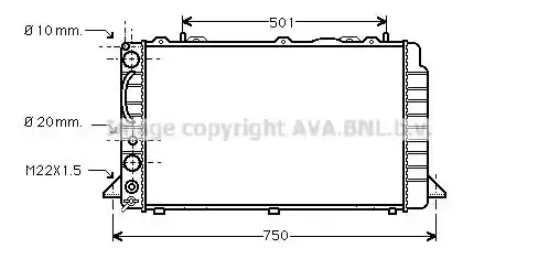 Ψυγείο Νερού AUDI 80 Sedan / 4dr 1991 - 1995 ( 8C ) ( B4 ) 1.6  ( ABM  ) (71 hp ) Βενζίνη #061506330