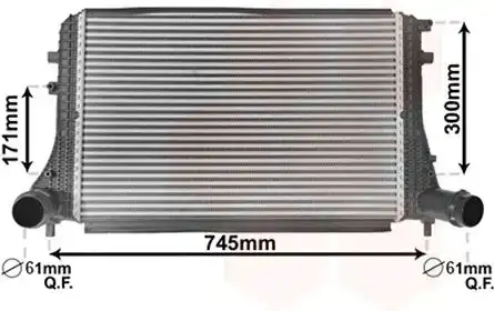 Ψυγείο Intercooler VW JETTA Sedan / 4dr 2005 - 2011 ( 1K2 ) 2.0 TDI  ( AZV,CBDA  ) (136 hp ) Πετρέλαιο #065306230