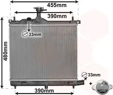 Ψυγείο Νερού HYUNDAI i10 Hatchback / 5dr 2007 - 2010 1.2  ( G4UG  ) (75 hp ) Βενζίνη #068006310