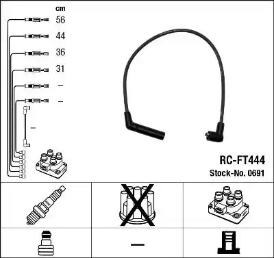 Μπουζοκαλώδιο / Εξαρτήματα Σύνδεσης HYUNDAI ACCENT 1994 - 1997 ( UA ) ( X3 ) NGK 0691