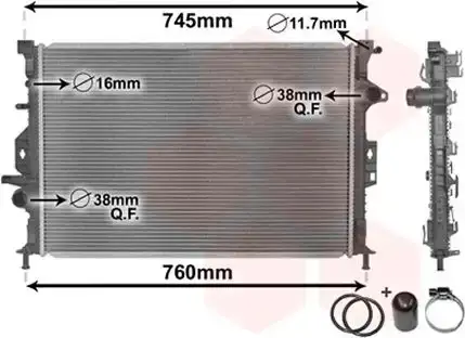 Ψυγείο Νερού VOLVO S60 Sedan / 4dr 2010 - 2014 1.5 T2  ( B 4154 T5  ) (122 hp ) Βενζίνη #076806320