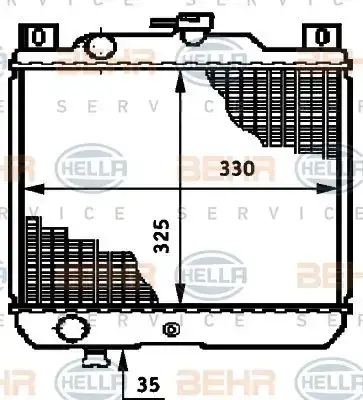 Ψυγείο Νερού SUZUKI SWIFT Sedan / 4dr 1989 - 1992 ( SF ) 1.3  ( G13BA  ) (71 hp ) Βενζίνη #088206300