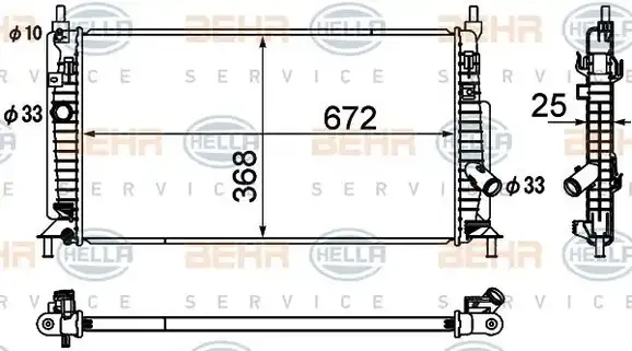 Ψυγείο Νερού MAZDA 3 Sedan / 4dr 2009 - 2014 ( BL ) 2.2 MZR CD  ( R2AA  ) (150 hp ) Πετρέλαιο #096706310