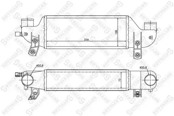 Ψυγείο Intercooler FORD TRANSIT CONNECT TOURNEO Van 2002 - 2006 1.8 Di  ( BHPA,P7PA,P7PB,R2PA  ) (75 hp ) Πετρέλαιο #098306210