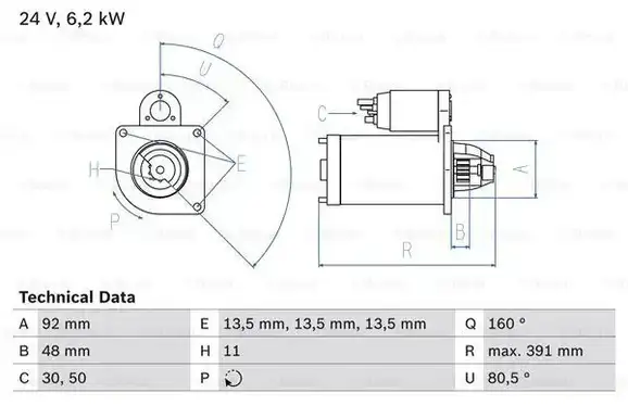 Μίζα NISSAN PRIMERA 1990 - 1993 ( P10 ) BOSCH 0