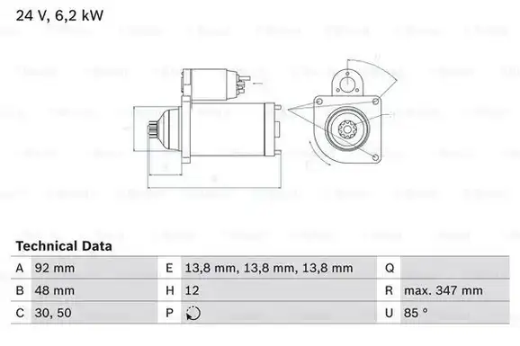 Μίζα NISSAN PRIMERA 1996 - 1999 ( P11 ) BOSCH 0