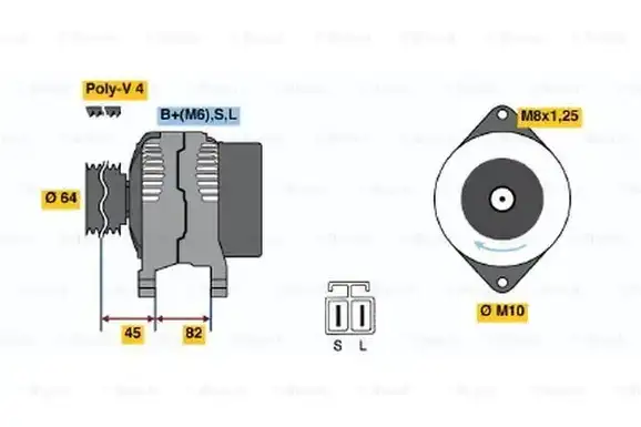 Δυναμό/Εναλλάκτης NISSAN SUNNY 1991 - 1995 ( N14 ) BOSCH 0 986 038 281