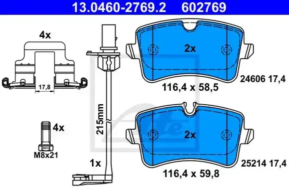 Τακάκια Σετ AUDI A6 2010 - 2014 ( C7 ) ATE 13
