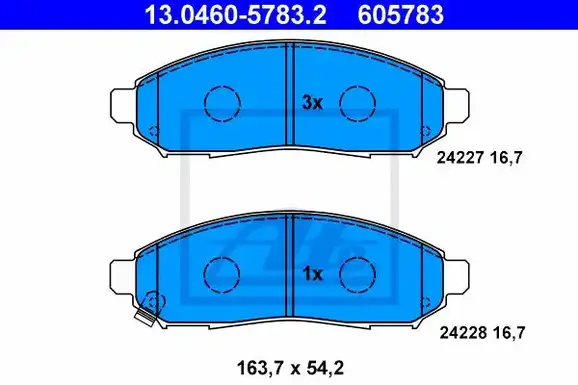 Τακάκια Σετ NISSAN PATHFINDER 2005 - 2010 ( R51 ) ATE 13.0460-5783.2