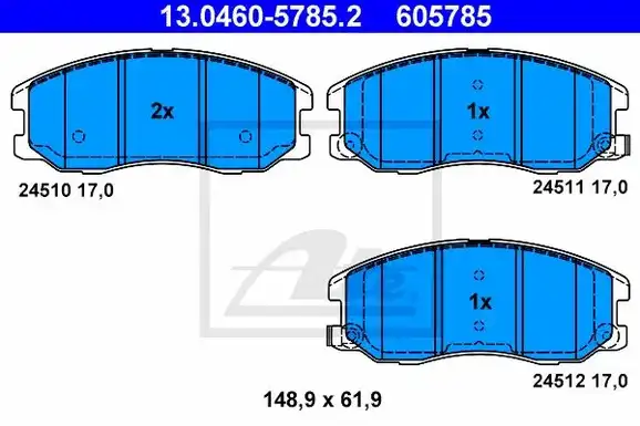 Τακάκια Σετ OPEL ANTARA 2006 - 2010 ATE 13.0460-5785.2