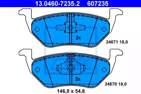 Τακάκια Σετ MAZDA TRIBUTE 2001 - 2004 ( EP ) ATE 13.0460-7235.2