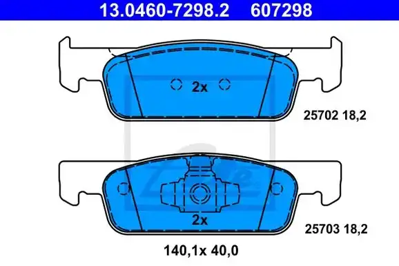 Τακάκια Σετ RENAULT CLIO 2013 - 2016 ATE 13.0460-7298.2