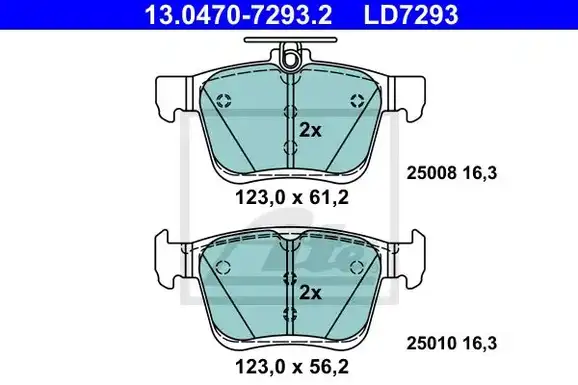 Τακάκια Σετ SEAT LEON 2013 - 2016 ATE 13.0470-7293.2