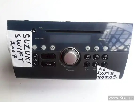 Ράδιο CD SUZUKI SWIFT Hatchback / 3dr 2006 - 2008 ( RS ) 1.2  ( K12B  ) (90 hp ) Βενζίνη #3910162J0