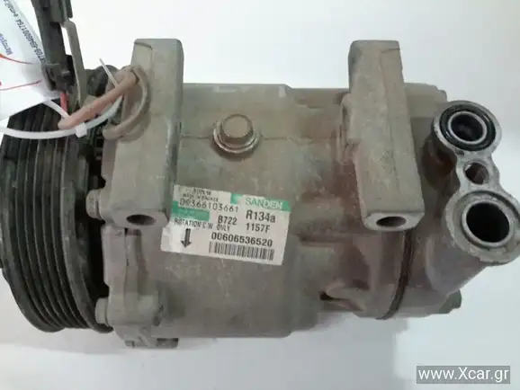 Συμπιεστής A/C (Κομπρέσορας) FIAT BRAVA Hatchback / 5dr 1995 - 2003 ( 182 ) 1.8 GT 16V (182.BC)  ( 182 A2.000  ) (113 hp ) Βενζίνη #SD7V16