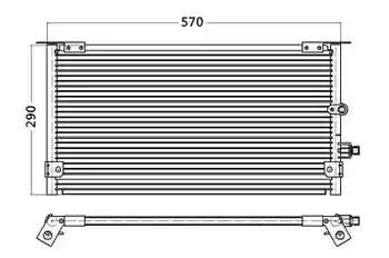 Ψυγείο A/C (Εξωτερικό) TOYOTA HILUX Pick-Up 1998 - 2001 ( LN140-170 ) 2.4 D (LN145)  ( 2L  ) (84 hp ) Πετρέλαιο #011006410
