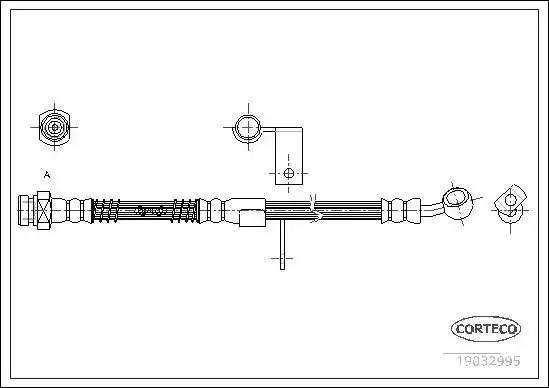 Μαρκούτσια Φρενων HYUNDAI ACCENT 2003 - 2005 ( CG ) ( LC2 ) CORTECO 19032995