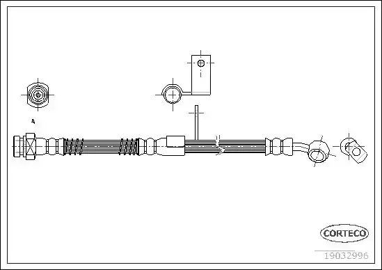 Μαρκούτσια Φρενων HYUNDAI ACCENT 2003 - 2005 ( CG ) ( LC2 ) CORTECO 19032996
