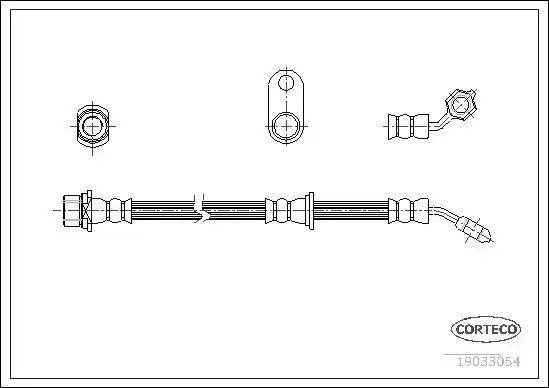 Μαρκούτσια Φρενων TOYOTA AVENSIS 2000 - 2003 ( T220 ) CORTECO 19033054