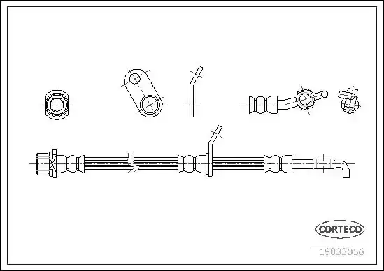 Μαρκούτσια Φρενων TOYOTA AVENSIS 2000 - 2003 ( T220 ) CORTECO 19033056
