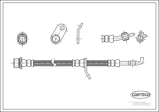 Μαρκούτσια Φρενων TOYOTA AVENSIS 2000 - 2003 ( T220 ) CORTECO 19033057