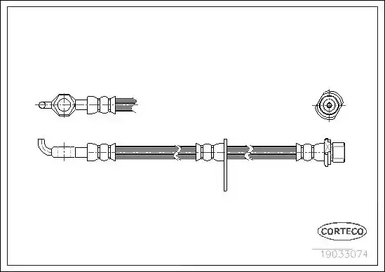 Μαρκούτσια Φρενων TOYOTA COROLLA 2002 - 2004 ( E120 ) CORTECO 19033074