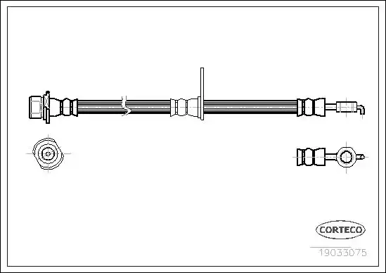 Μαρκούτσια Φρενων TOYOTA COROLLA 2002 - 2004 ( E120 ) CORTECO 19033075