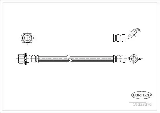 Μαρκούτσια Φρενων TOYOTA COROLLA 2002 - 2004 ( E120 ) CORTECO 19033076