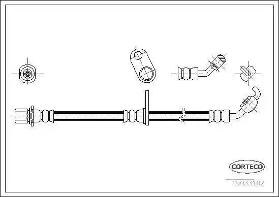Μαρκούτσια Φρενων TOYOTA RAV-4 2000 - 2003 ( XA20 ) CORTECO 19033102