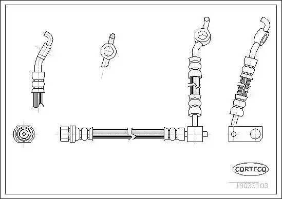Μαρκούτσια Φρενων TOYOTA YARIS 2003 - 2006 ( XP10 ) CORTECO 19033103
