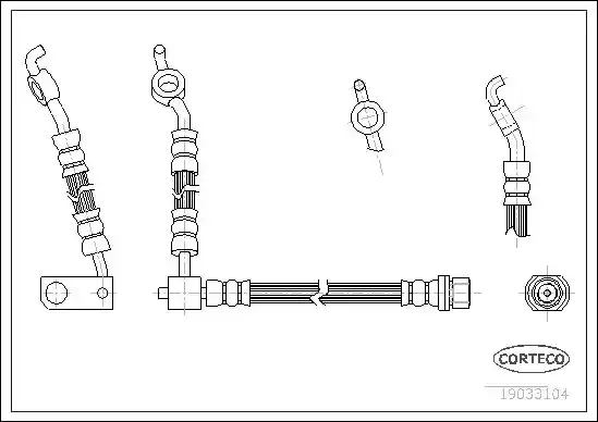 Μαρκούτσια Φρενων TOYOTA YARIS 2003 - 2006 ( XP10 ) CORTECO 19033104