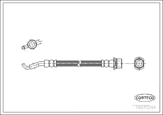 Μαρκούτσια Φρενων TOYOTA AVENSIS 2003 - 2006 ( T250 ) CORTECO 19035294