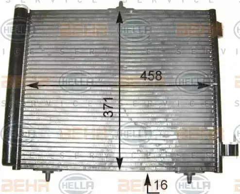 Ψυγείο A/C (Εξωτερικό) CITROEN C3 Hatchback / 5dr 2010 - 2013 1.0 VTi 68  ( ZMZ (EB0)  ) (68 hp ) Βενζίνη #195006410