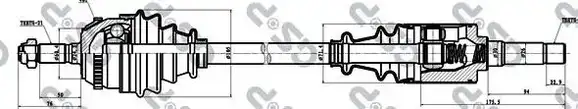 Ημιαξόνιο PEUGEOT 106 1992 - 1995 GSP 210042