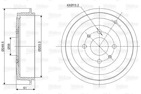 Ταμπούρο FIAT BRAVA 1995 - 2003 ( 182 ) VALEO 237021