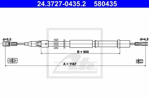 Ντίζες Χειροφρένου MERCEDES VITO 1996 - 2003 ( W638 ) ATE 24.3727-0435.2