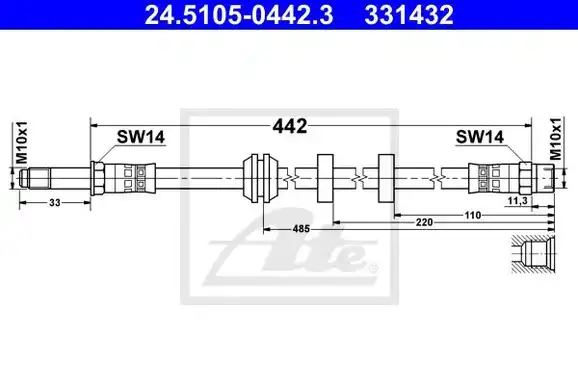 Μαρκούτσια Φρενων VW GOLF 1992 - 1998 ( Mk3 ) ATE 24